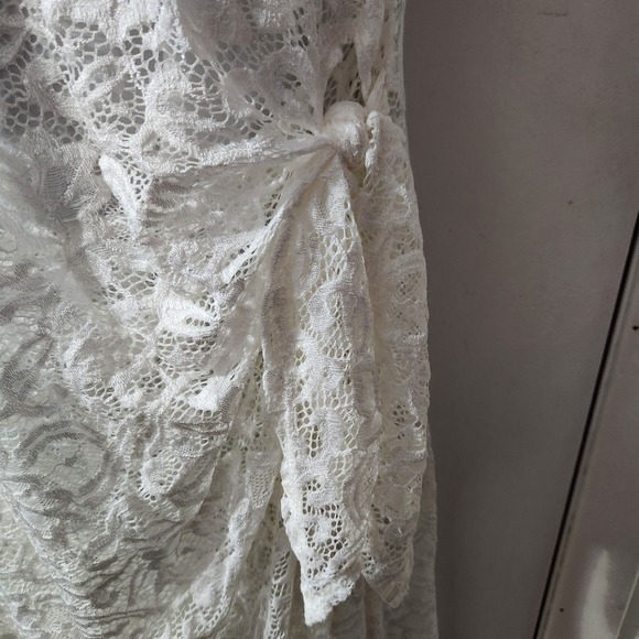 Robbie Bee Women's Tie Knit Short Sleeve Midi Sheath Dress Sz PS Color: WHT - Picture 3 of 7